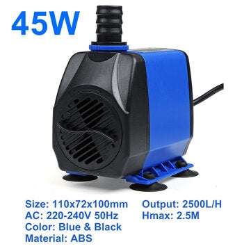 Submersible Water Pump Circulatiion Pump For Pond Aquarium Fish Tank Fountain Water ... (POWER: 45W)