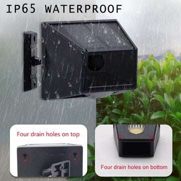 Solar Alarm Strobe Light Animal Repellent Flashing 8 LEDs Light Motion Sensor Security Alarm System