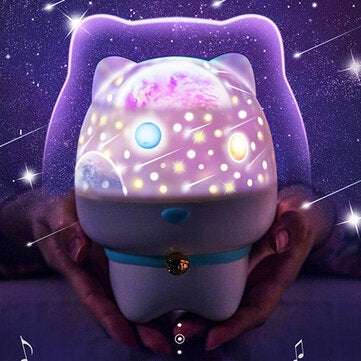 Romantic Rotation LED Starry Sky Projection Lamp Bluetooth Speake... (ANIMAL: PIG | TYPE: BLUETOOTH)