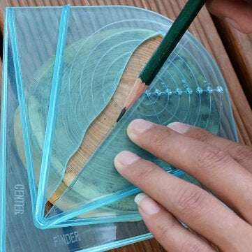 MYTEC Clear Center Finder for Round Octagon Hexagon Stock Woodwork Accessories Measuring Gauging Equ