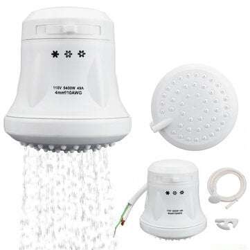 ST-08 110V/220V Electric Shower Head Tankless Instant Hot Water Heater Hose Bracket (VOLTAGE: 110V)