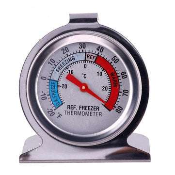 Refrigerator Freezer Thermometer Stainless Steel Dial Dail Type Fridge Temperature Warehouse Superma