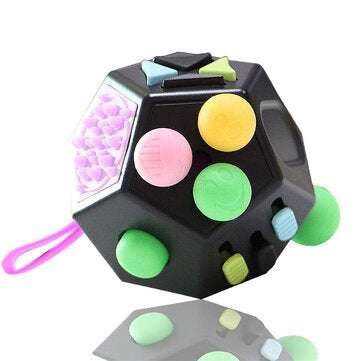 Stress Relieve Dice 12 Sided Creative Puzzle Toy Anti-anxiety Anti Stress Cube Toy Anx... (TYPE: B2)