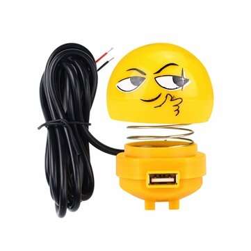 Spring Shaking Head Doll USB Charger With Light Mirror Cartoon Decoration Emoticon Pac... (NO.: 02#)