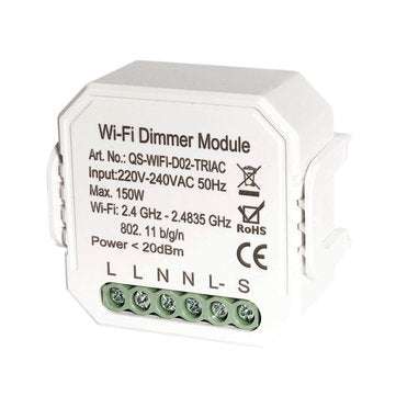 QS-WIFI-D02-TRIAC DIY Smart WiFi Light LED Dimmer Switch Smart Life/Tuya APP Remote Control 1/2 Way