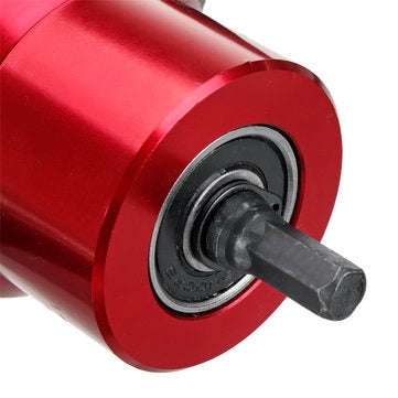 Red YT-160A Double Head Sheet Metal Nibbler Cutter Drill Attachment Metal Sheet Cutter for Electric