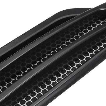 Pair Black Car Auto Side Air Flow Fender Stickers Intake Vent Grille Cover Decor