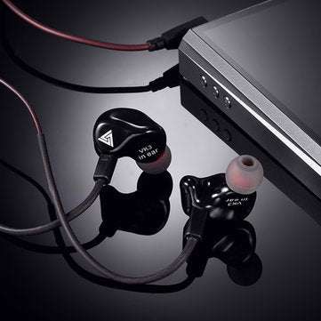 QKZ VK3 Metal Strong Bass Hifi In-ear Earphone Noise Cancelling Headset With Mic For Mobile Phone