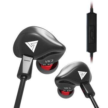 QKZ VK3 Metal Strong Bass Hifi In-ear Earphone Noise Cancelling Headset With Mic For Mobile Phone