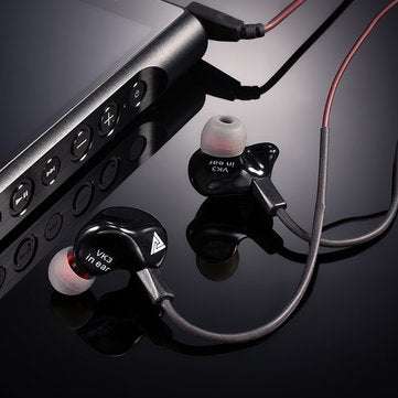 QKZ VK3 Metal Strong Bass Hifi In-ear Earphone Noise Cancelling Headset With Mic For Mobile Phone