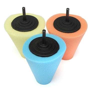 Sponge Cone Polishing Foam Pad Polish Buffing Tool (COLOR.: ORANGE)