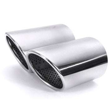 Stainless Steel Car Exhaust Muffler Tail Pipe Tip Pair For Audi Q5 A1 A3 A5 A4 B8 (COLOR: SILVER)