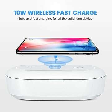 Portable UV Sanitizer Box UV Sanitizer Wireless Charger Phone Cleaner Disinfection Box for Phone Bru
