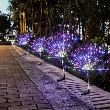 Solar Firework String Light 60/105/160 LED Lamp Ou... (LIGHT COLOR: WARMWHITE | LED QUANTITY: 60LED)