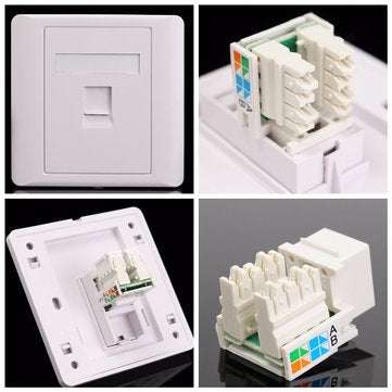 RJ45 Euro Low Profile Module Data Comms Network Plate Gigabit Panel