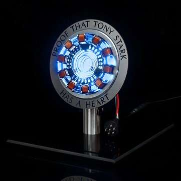 MK1 Aluminum Alloy Tony 1:1 Arc Reactor DIY Model Kit LED Chest Lamp USB Movie Props Gifts Science T