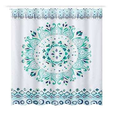 Mandala Waterproof Shower Curtain Non-Slip Rug Toilet Cover Bath M... (TYPE: 180X180CMSHOWERCURTAIN)