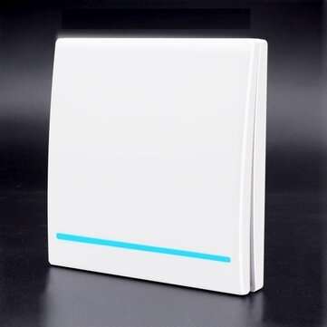 SMATRUL White 433Mhz Smart Push 1Gang Wireless Switch Light +RF Remote Control