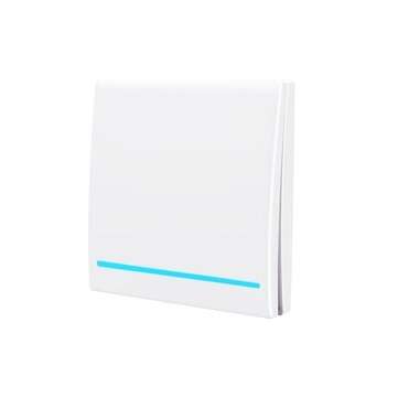 SMATRUL White 433Mhz Smart Push 1Gang Wireless Switch Light +RF Remote Control