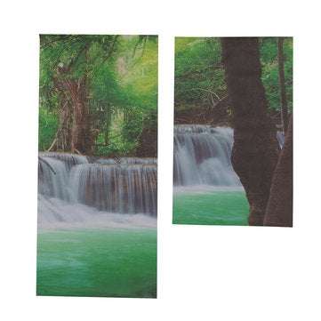 Rimless Landscapes Green Waterfalls High Definition Spray Paintings For Room Decorations