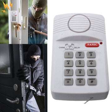 Security Keypad Door Alarm System Panic Button Doors Window Sheds Garages