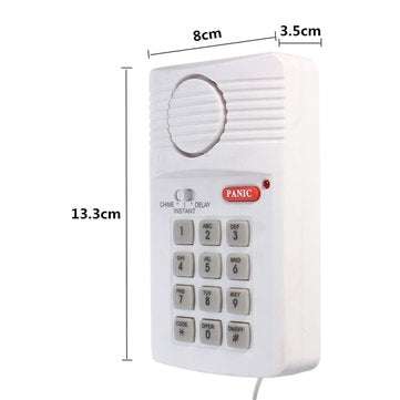 Security Keypad Door Alarm System Panic Button Doors Window Sheds Garages