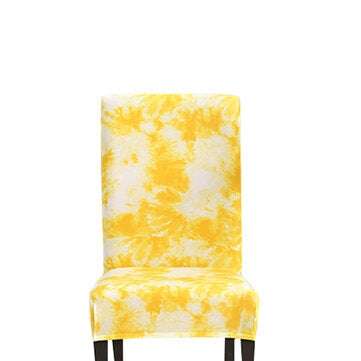 Stretch Chair Cover Tie Dyeing Spray Style Home Decorations (COLOR.: YELLOW)