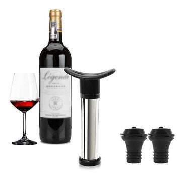 MIUK Vacuum Seal Wine Saver Pump Wine Preserver Remove Air with 2 Vacuum Bottle Stoppers