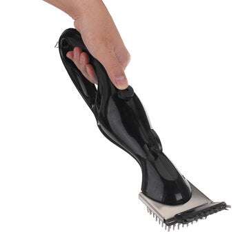 Stainless Steel BBQ Grill Cleaning Tools Outdoor Barbecue Picnics Brush Cleaner (COLOR: BLACK)