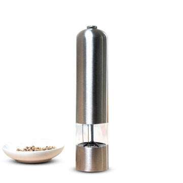 MIUK Electric Salt and Pepper Grinder Pepper Shaker Mill Kitchen Adjustable Stainless Steel Battery