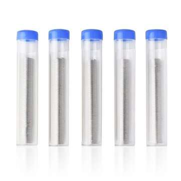 Toolour 5Pcs 1mm Tin Lead Solder Wire Tube Flux 40/60 with Flux Rosin Core for Welding PCB Work Sold