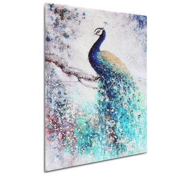 Peacock HD Unframed Canvas Print Peacock Art Paintings Picture Wall Home Decor