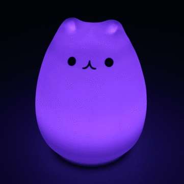Rechargeable Color Changeable Silicone LED Sensitive Tap Control Night Light for Home