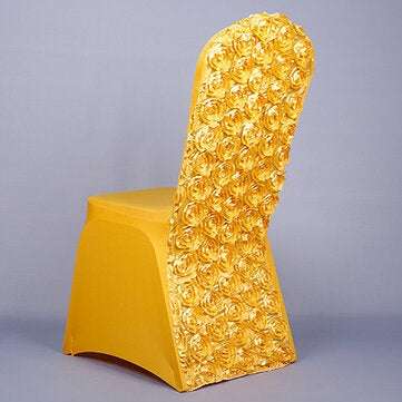 Universal Rose Wedding Chair Covers Stretch Polyester Party Spandex Chair Covers... (COLOR.: ORANGE)