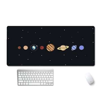 Planet Mouse Pad Large Size Anti-slip Stitched Edges Natural Rubber PC Gaming Keyboard Desk Mat for