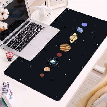 Planet Mouse Pad Large Size Anti-slip Stitched Edges Natural Rubber PC Gaming Keyboard Desk Mat for