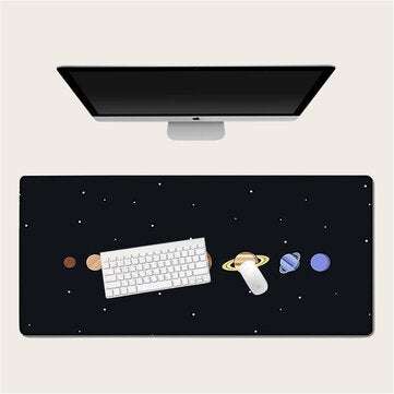 Planet Mouse Pad Large Size Anti-slip Stitched Edges Natural Rubber PC Gaming Keyboard Desk Mat for