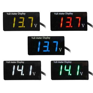 No Bracket Waterproof DC Digital Display Meter On-board Voltage... (VOLTAGE: DC8-150V | COLOR: BLUE)
