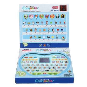 Puzzle Educational Toys LED Screen Blue 21 x 18.5 x 2.8 cm Letter Learning Machine Stationery For Ch