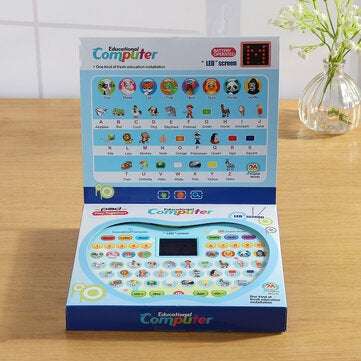 Puzzle Educational Toys LED Screen Blue 21 x 18.5 x 2.8 cm Letter Learning Machine Stationery For Ch