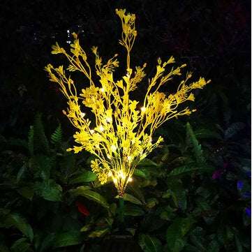 Outdoor Solar Powered LED Canola Flowers Lawn Light Waterproof Garden Lamp Home Decoration