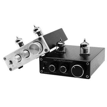 NFJ&FX-Audio TUBE-03 MINI Bile Preamp Tube Amplifier Buffer HIFI Au... (COLOR.: BLACK | ADAPTOR: US)