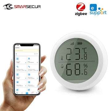 Smarsecur Zigbee Temperature and Humidity Sensor Smart Home EWelink Temperature and Humidity Sensor