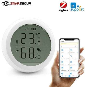 Smarsecur Zigbee Temperature and Humidity Sensor Smart Home EWelink Temperature and Humidity Sensor