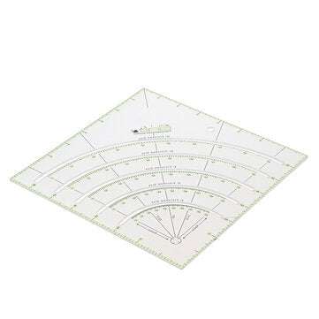 Multifunctional Acrylic Arcs & Fans Quilt Paper Fabric Circle Cutter Ruler
