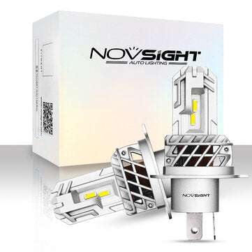 NovSight N35 2PCS H4 12V 50W 10000LM 6000K LED Bulbs Motorcycle Lamp High Power Car Headlight Headla