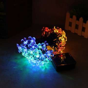 Solar Blossom Flower Fairy String Light 23FT 50LED Home Garden Wedding Decor (COLOR.: MULI-COLORED)