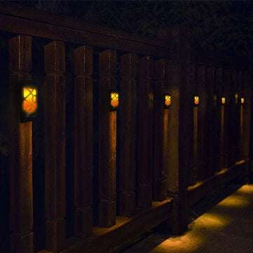 Outdoor Solar Garden Flame 96LED Light Flame Flickering Effect Outdoor Wall Lamp Waterproof