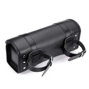 Motorcycle Front PU Leather Fork Tool Bag Saddlebag Pouch Luggage Universal