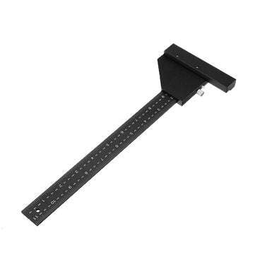Multifunction Woodworking Scriber Gauge Aluminum Steel Measuring Marking Framing Ruler Tool for Carp